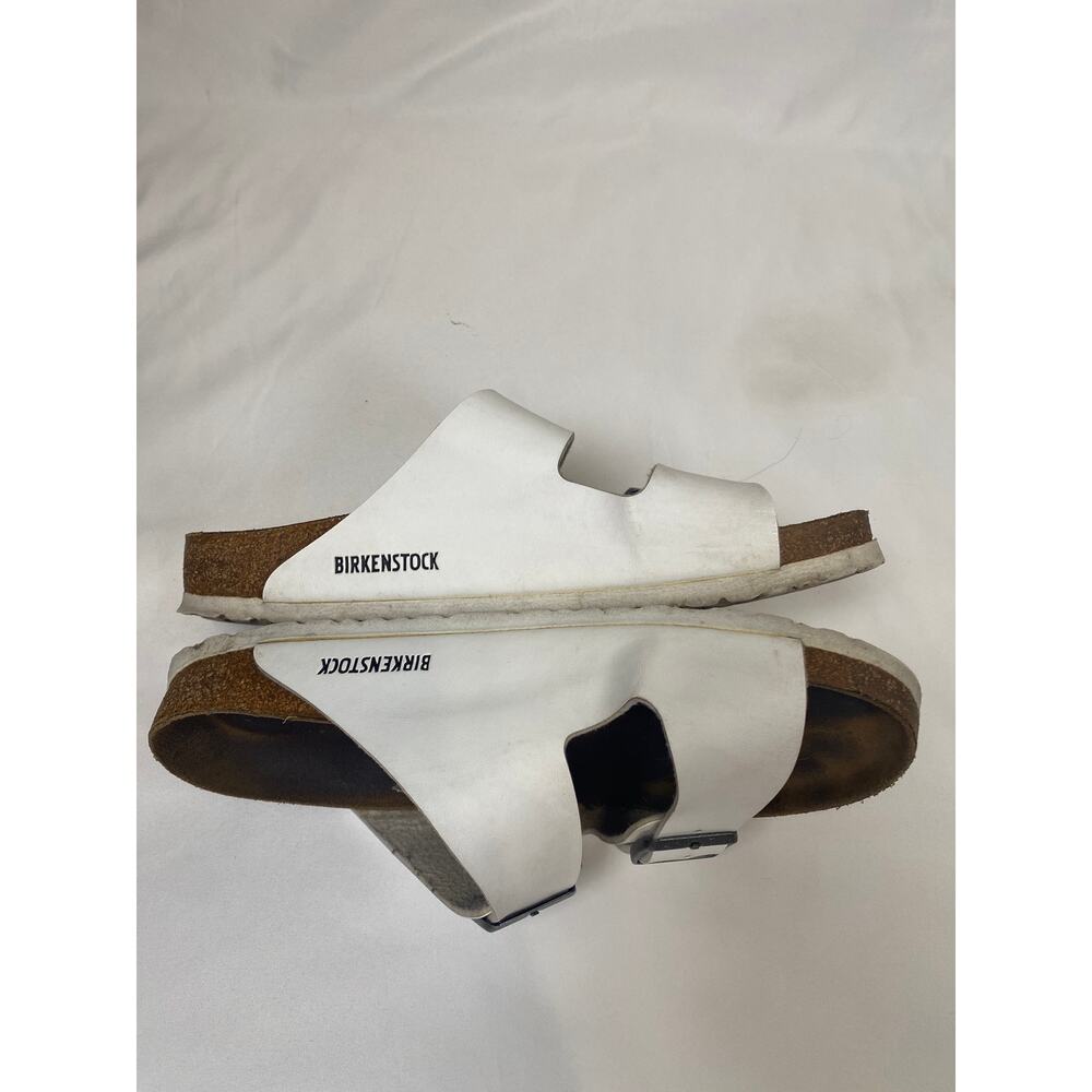 Birkenstock Arizona Leather Sandals in White size Eu 41 Us 10 Narrow Width - Picture 8 of 11